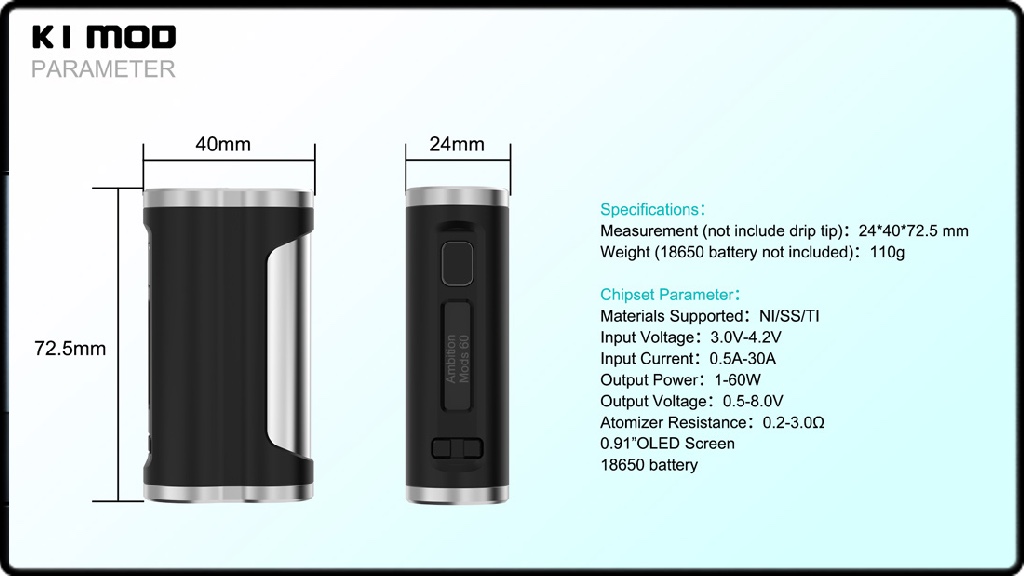 Les caractéristiques de la box K1